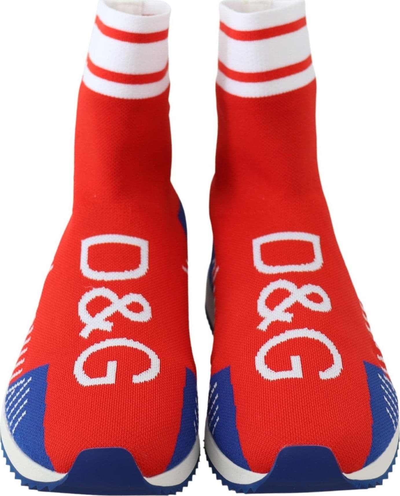 Dolce & Gabbana Blue Red Sorrento Logo Sneakers Socks Shoes - 3