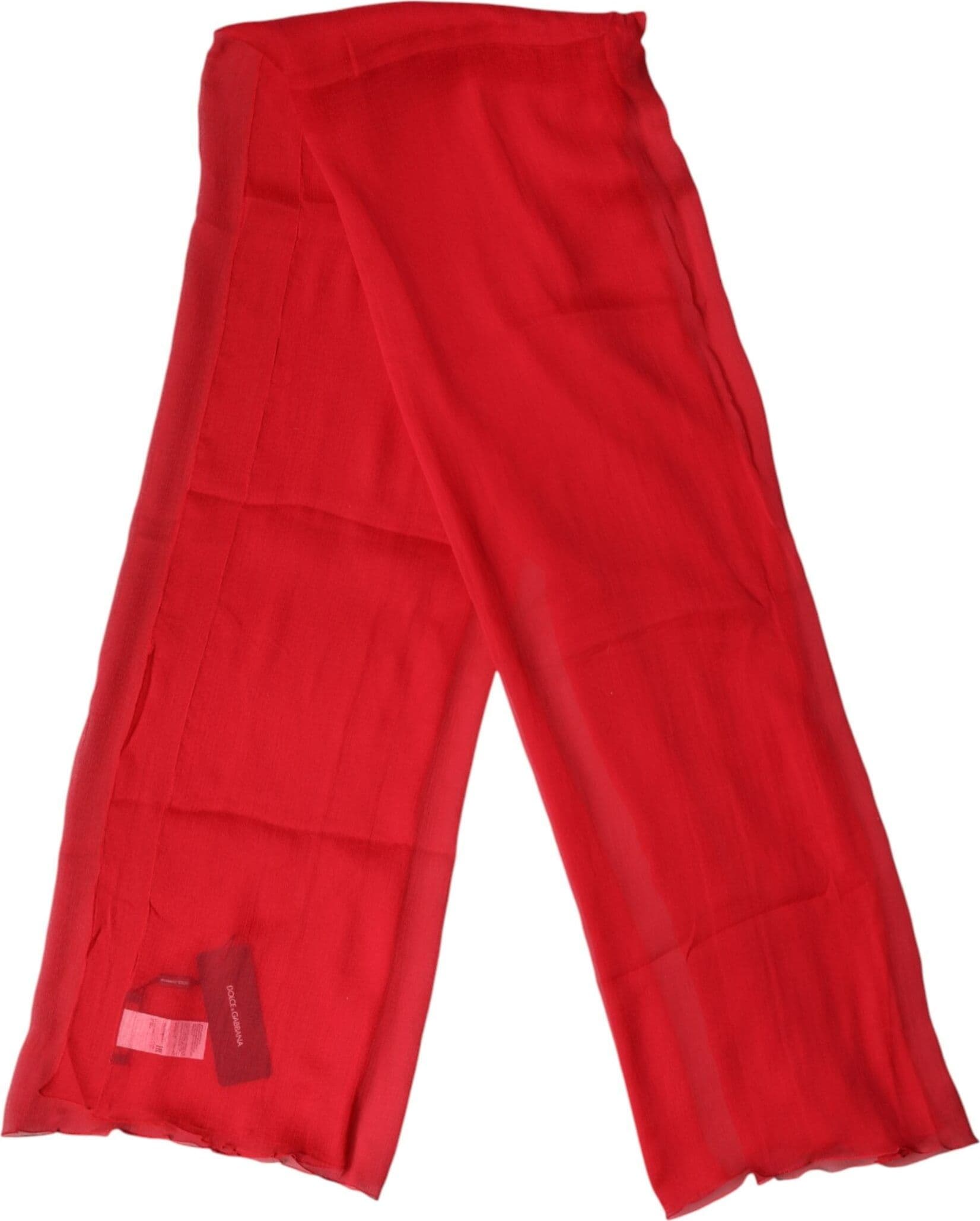 Dolce & Gabbana Red Stole Silk Neck Wrap Shawl Men Scarf - 2