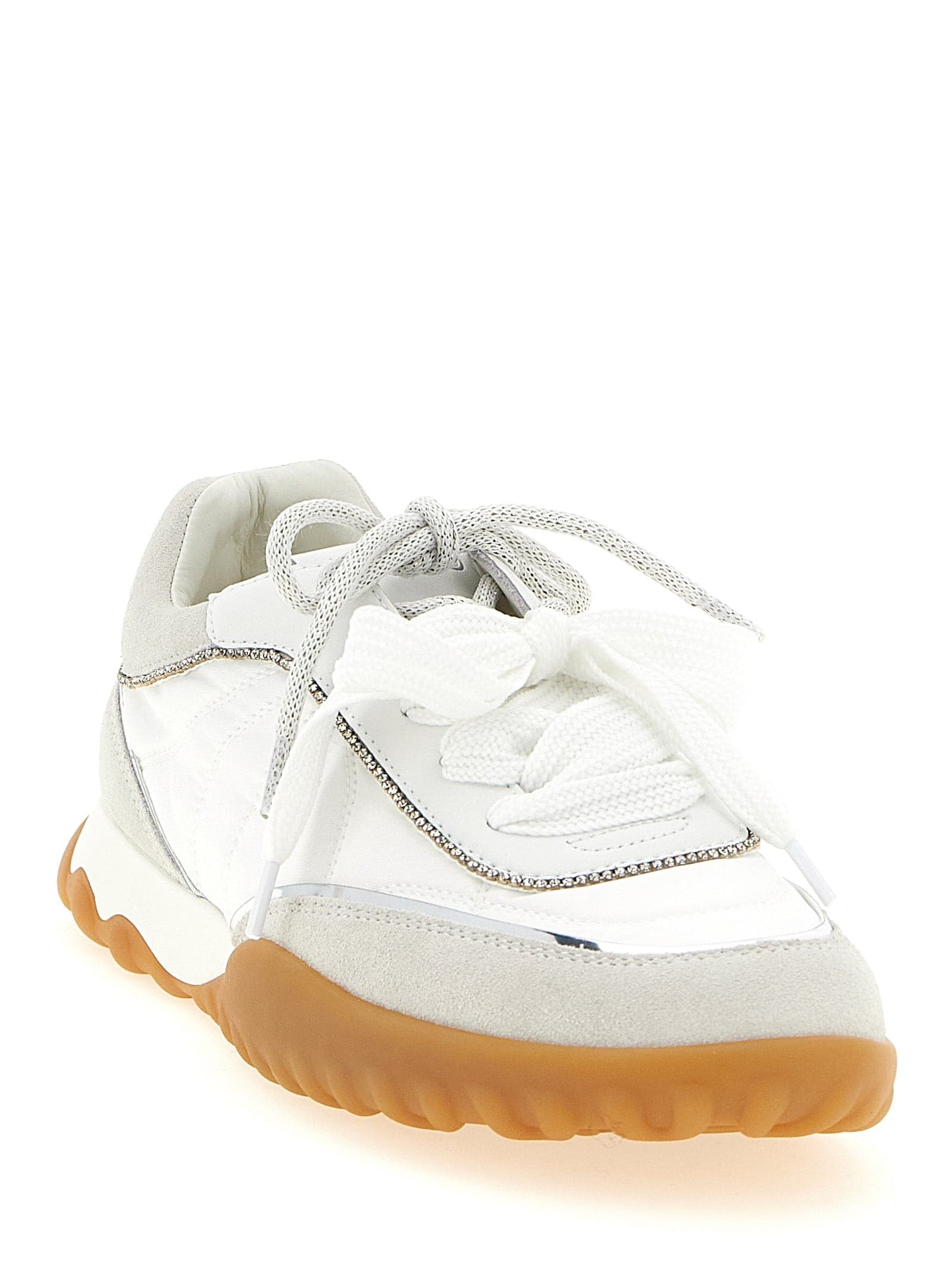 PINKO White Calfskin Athletic Sneakers - 2