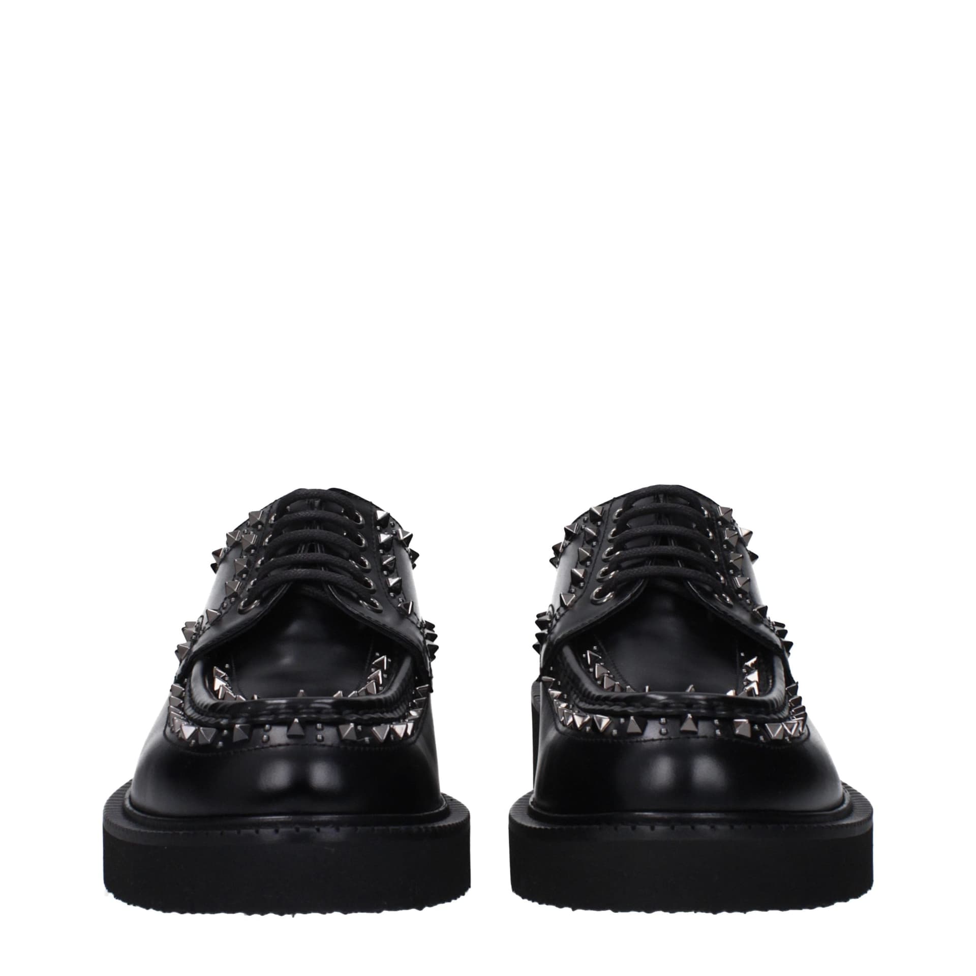 Valentino Garavani Black Leather Oxfords And Derbies - 3