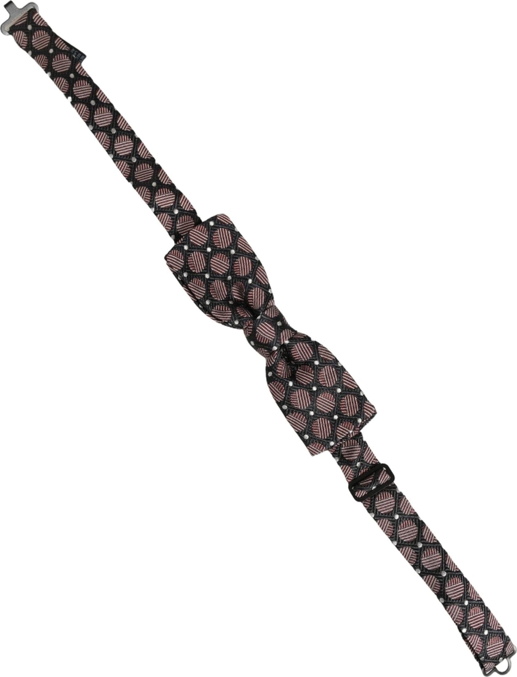 Dolce & Gabbana Multicolor Geometric Silk Adjustable Neck Papillon Bow Tie - 3