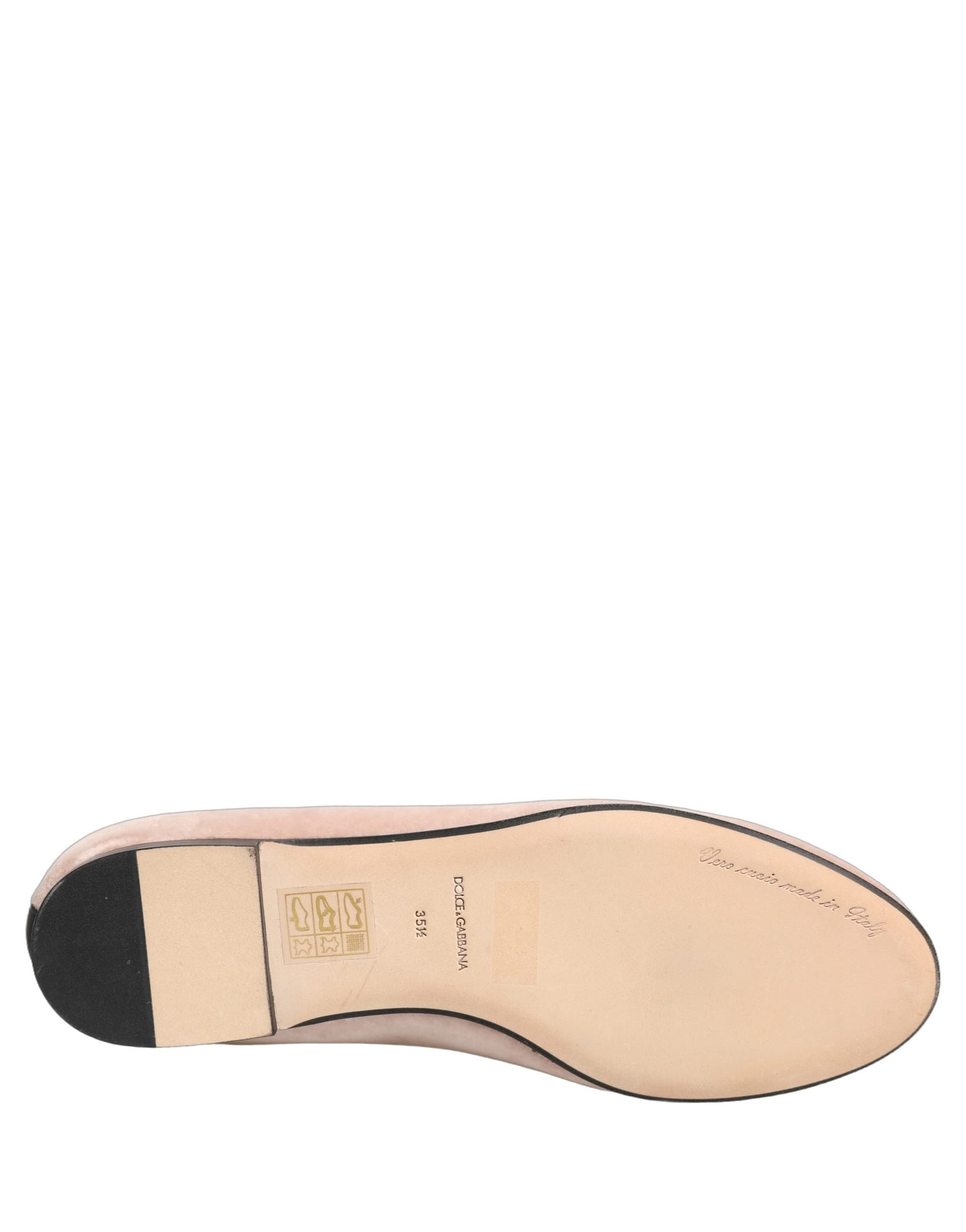 Dolce & Gabbana Pink Velvet Devotion Loafers Flats Shoes - 7