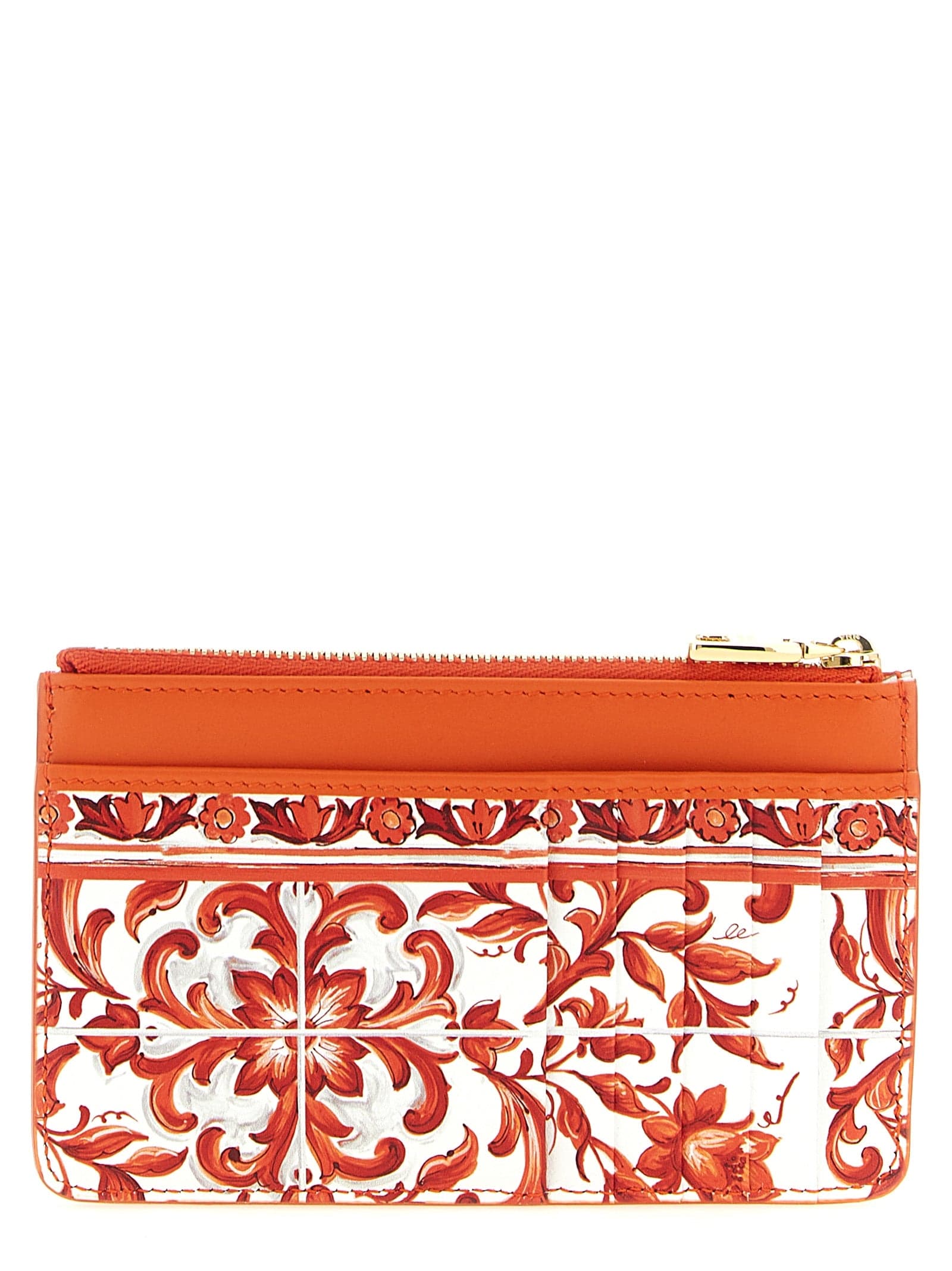 Dolce & Gabbana Orange Calfskin Cardholder - 2