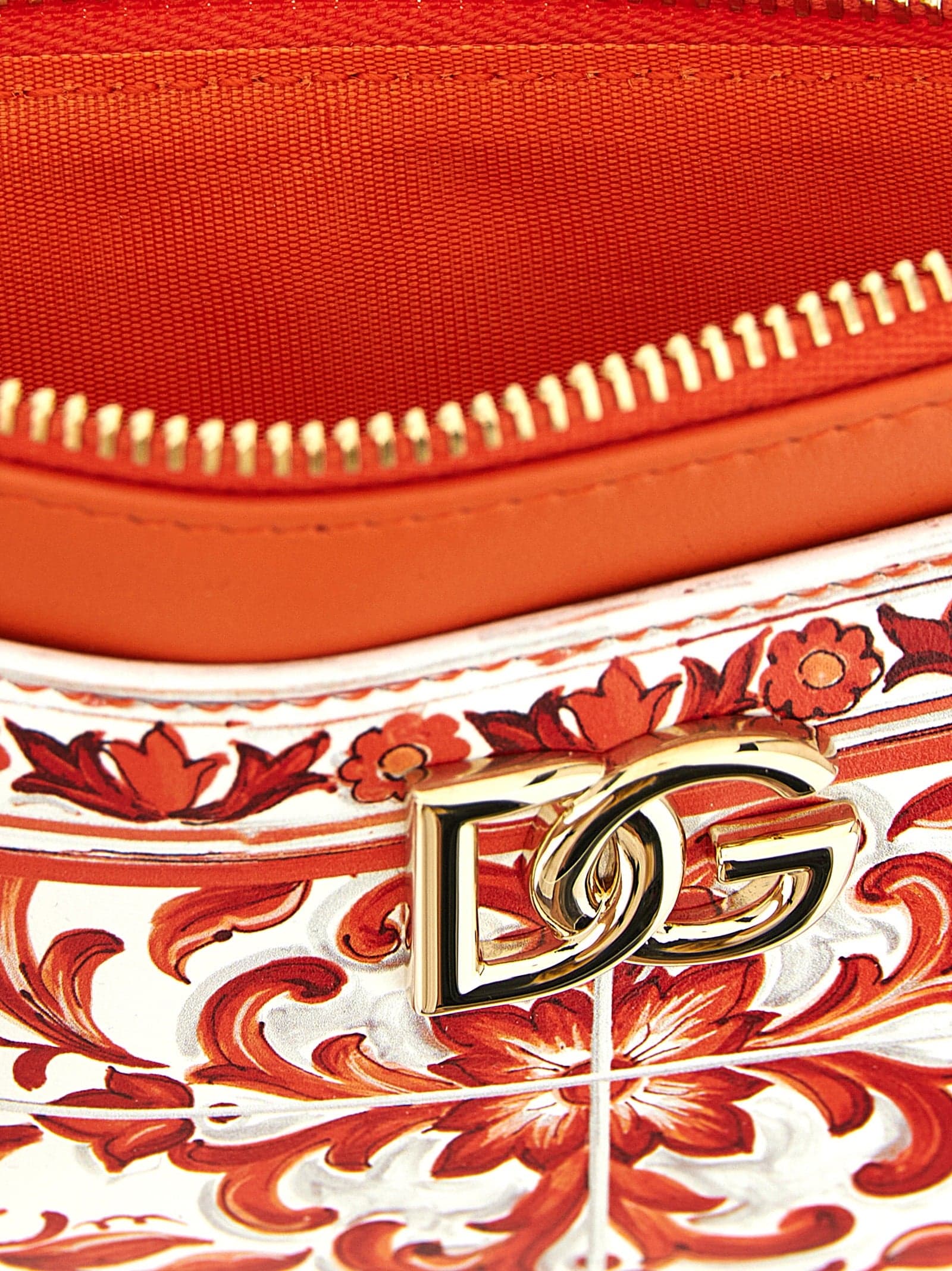 Dolce & Gabbana Orange Calfskin Cardholder - 3