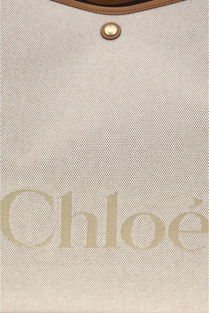 Chloé Beige Cotton Shoulder Bag - 4