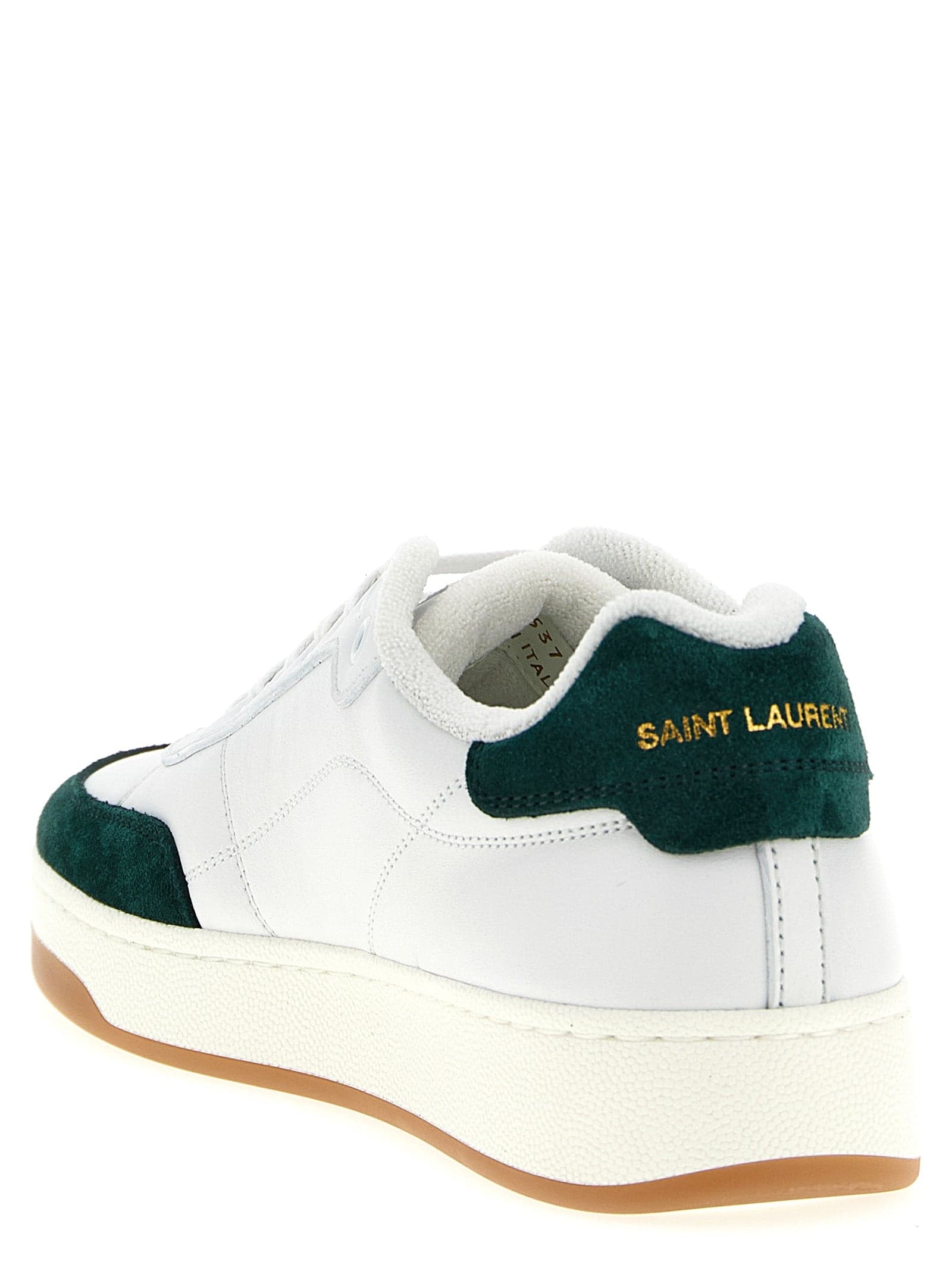 Saint Laurent Bicolor Calfskin Low Top Sneakers - 3