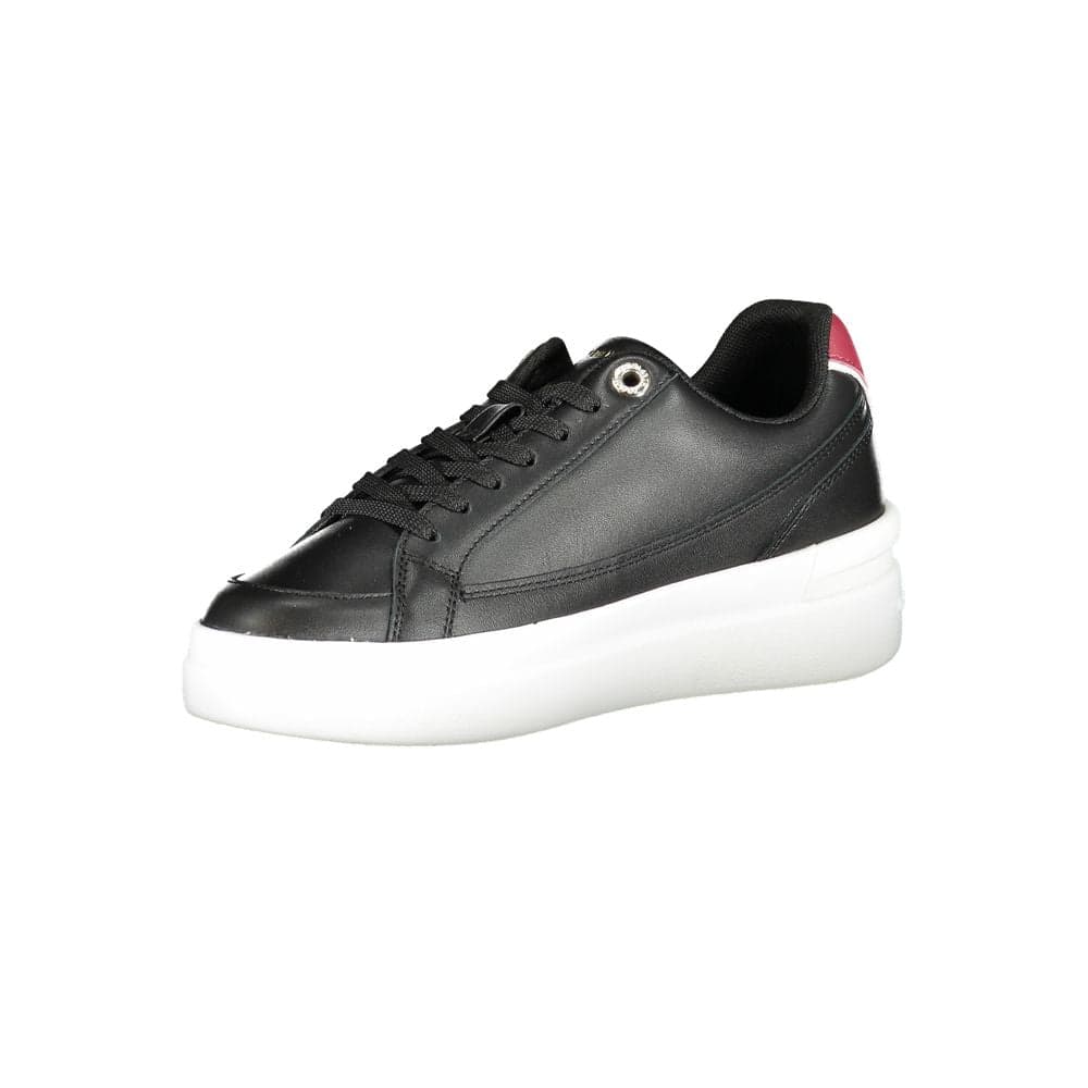 Tommy Hilfiger Black Leather Women Sneaker - 3