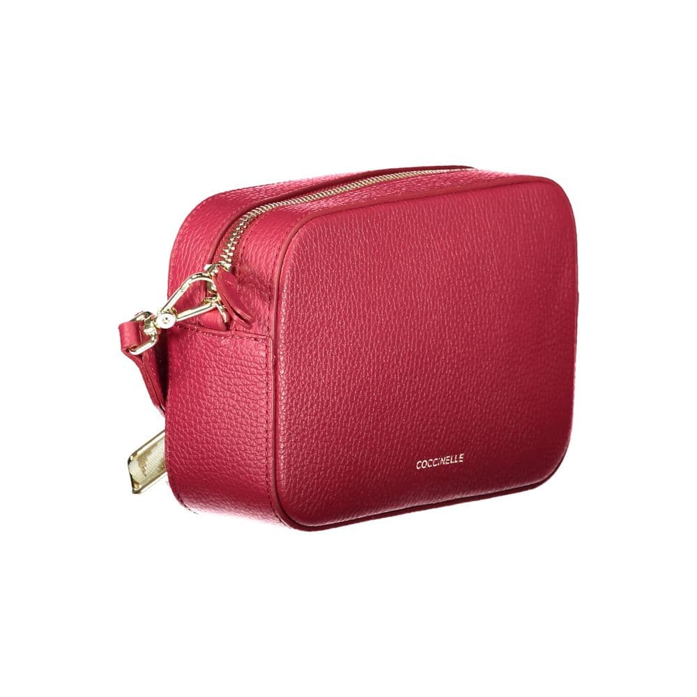 Coccinelle Rosso Leather Women Handbag - 3
