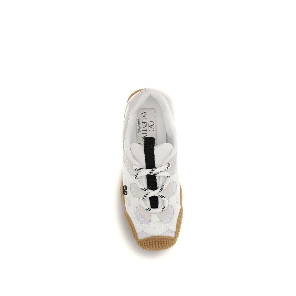 Valentino Garavani White Calf Leather Bos Taurus Athletic Sneakers - 4