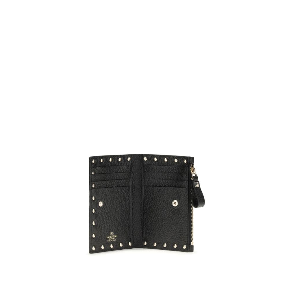 Valentino Garavani Black Calf Leather Bos Taurus Wallet - 3