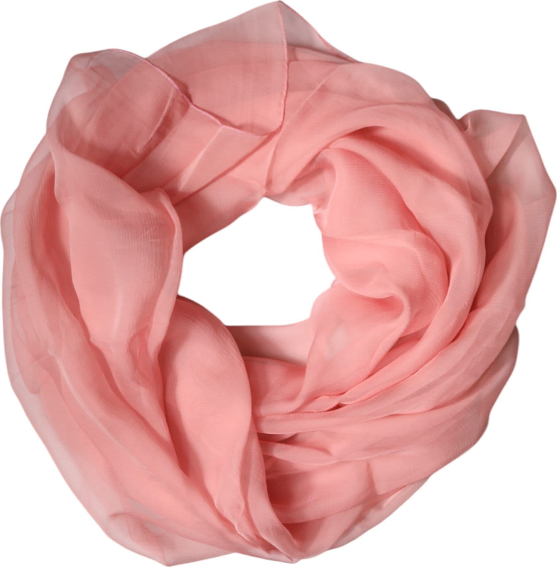 Dolce & Gabbana Pink Silk Rectangle Women Wrap Shawl Scarf - 2