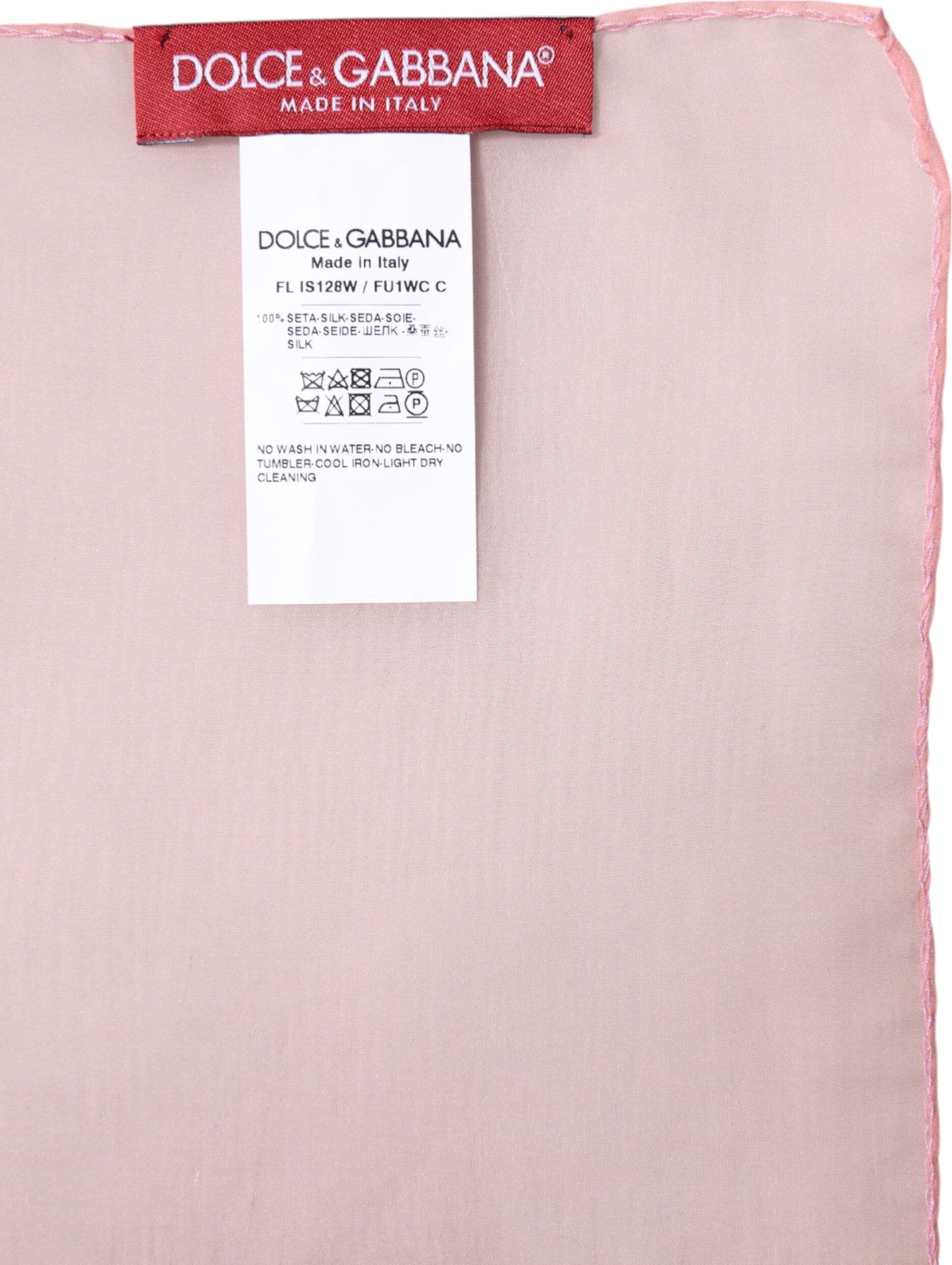 Dolce & Gabbana Pink Silk Rectangle Women Wrap Shawl Scarf - 6