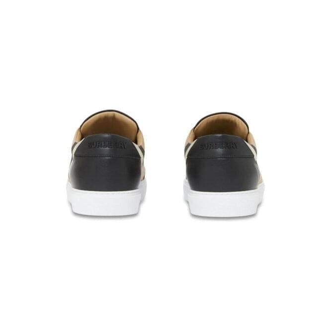 Burberry Black Leather New Salmond Sneakers - 3