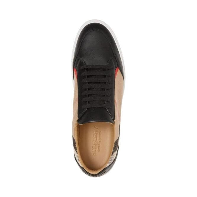 Burberry Black Leather New Salmond Sneakers - 4