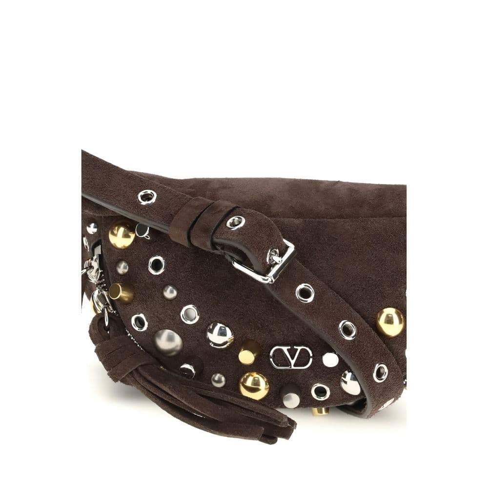 Valentino Garavani Brown Calf Leather Bos Taurus Shoulder Bag - 4
