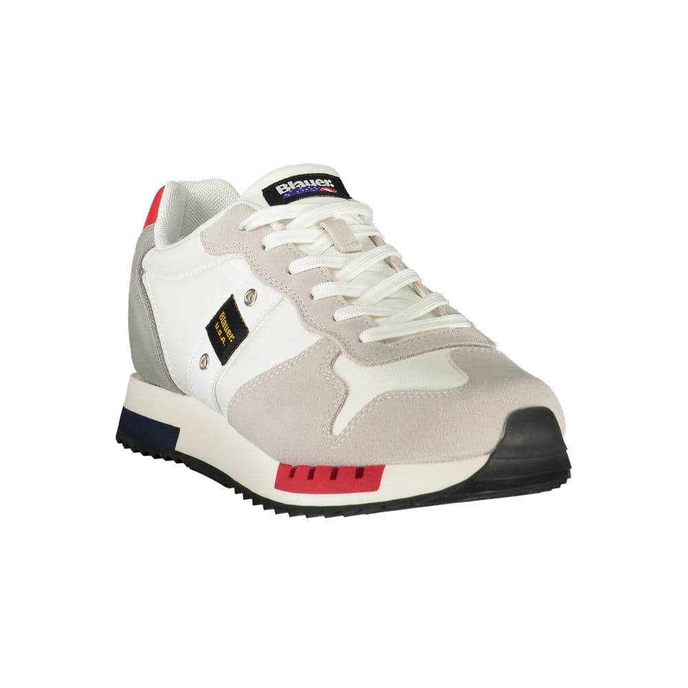 Blauer White Polyurethane Mens Sneaker - 2