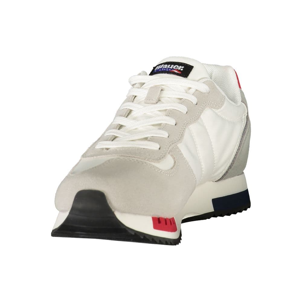 Blauer White Polyurethane Mens Sneaker - 3