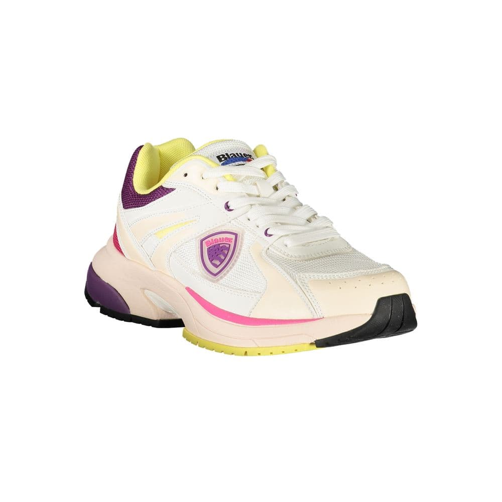 Blauer White Polyurethane Women Sneaker - 2