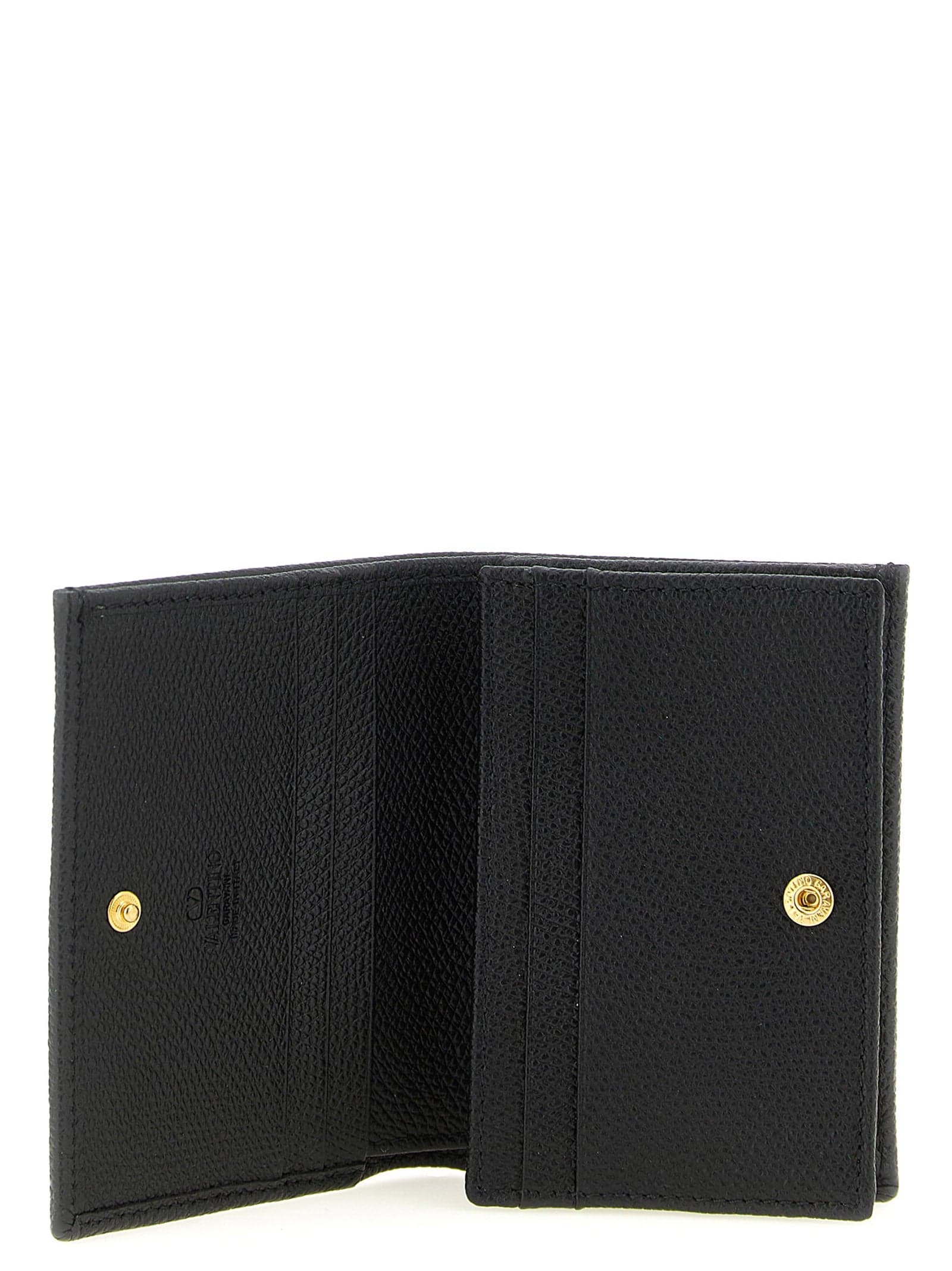 Valentino Garavani Black Calfskin Cardholder - 3