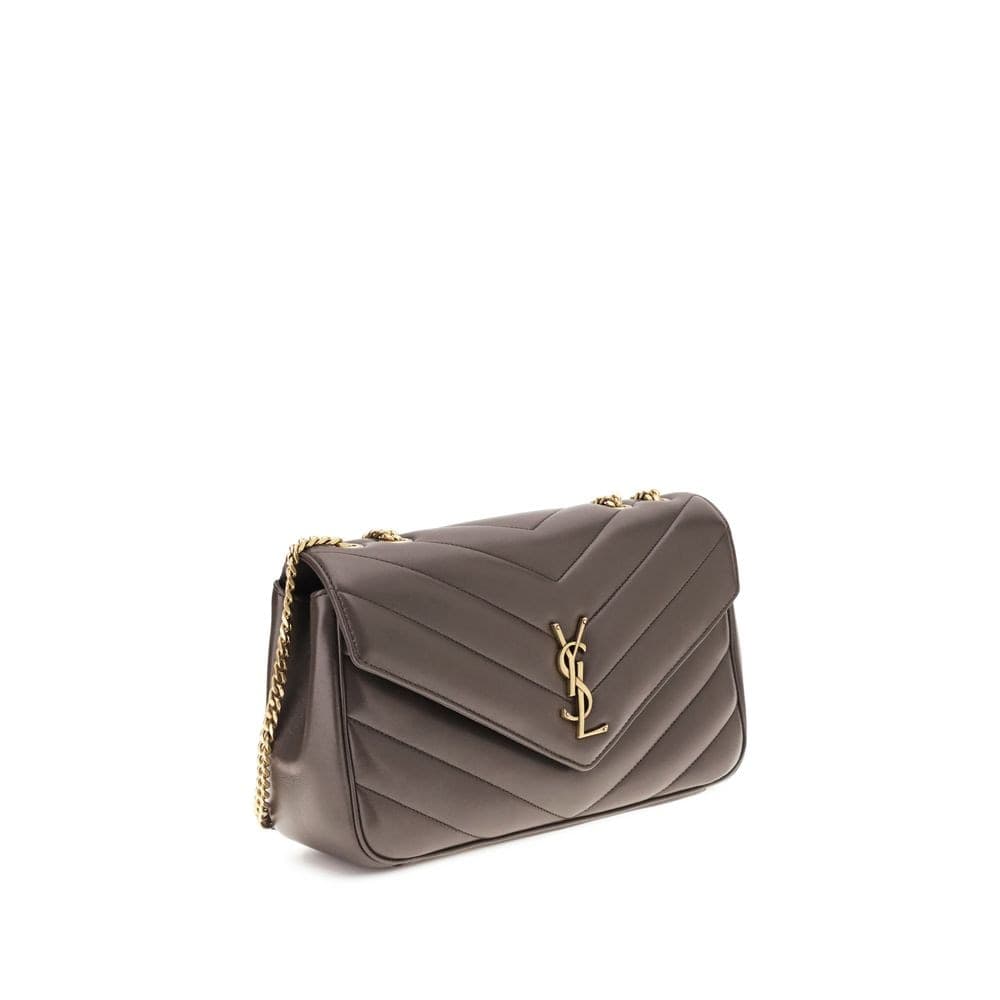 Saint Laurent Gray Lamb Ovis Aries Aries Shoulder Bag - 2