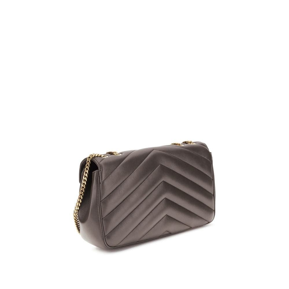 Saint Laurent Gray Lamb Ovis Aries Aries Shoulder Bag - 3