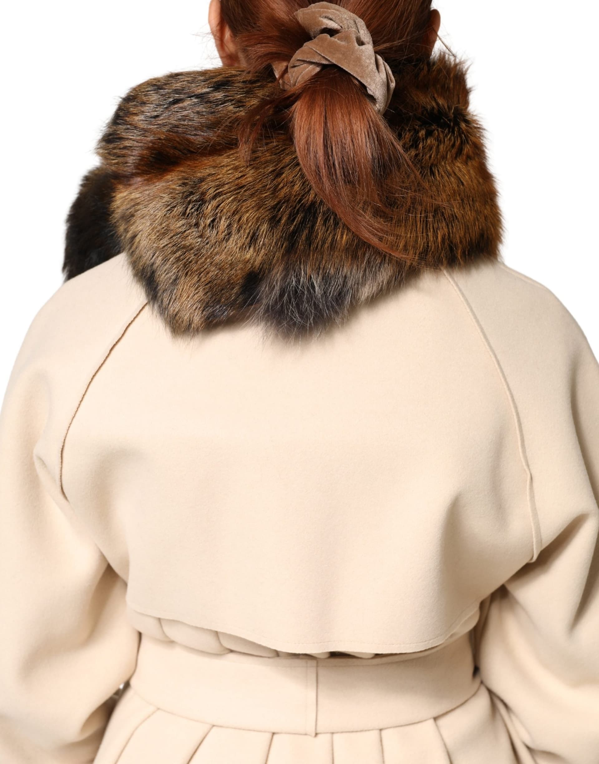 Dolce & Gabbana Brown Red Fox Fur Neck Warmer Winter Scarf - 6