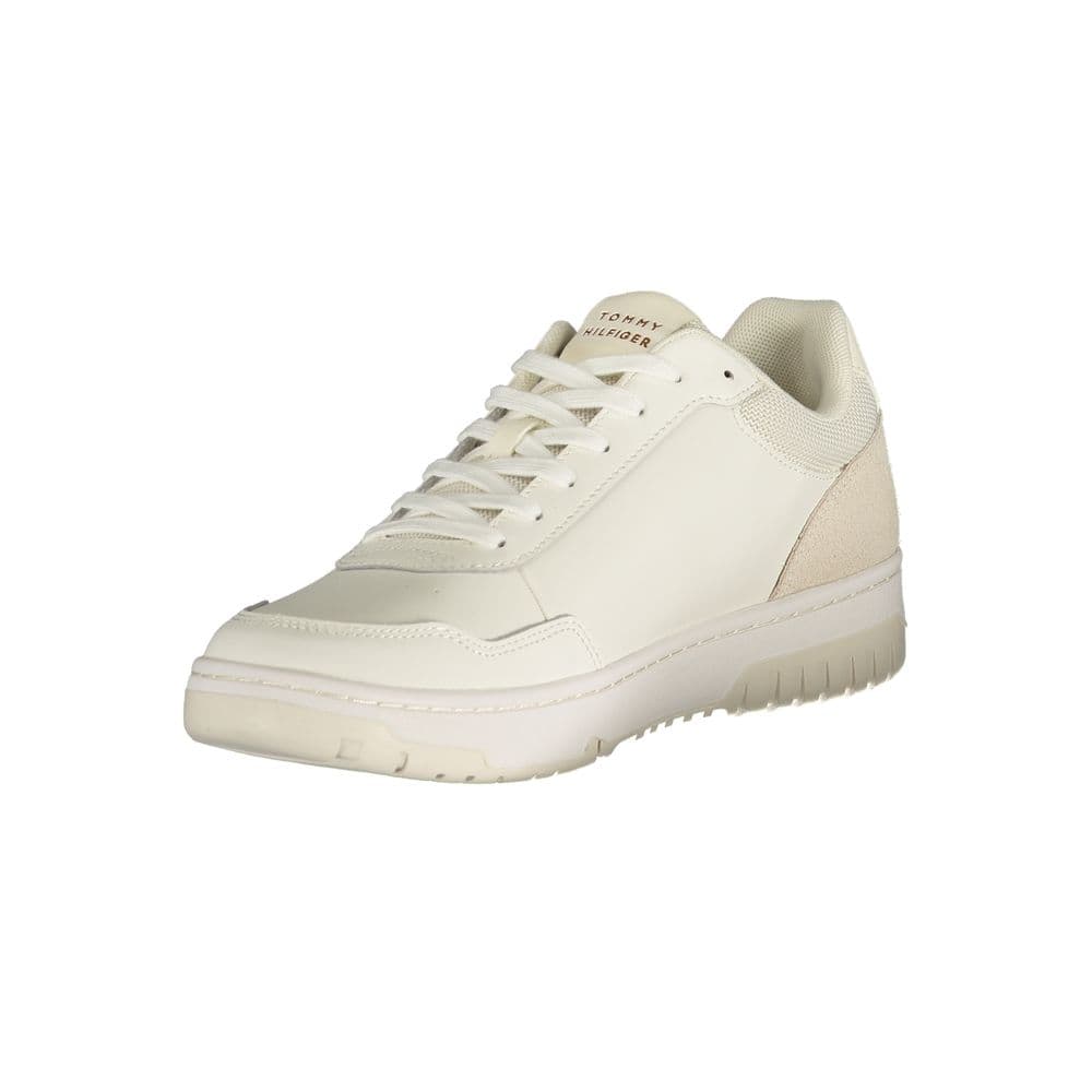 Tommy Hilfiger White Polyurethane Men's Sneaker - 3