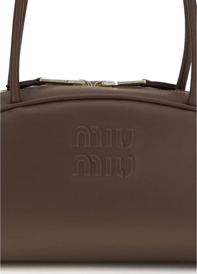 Miu Miu Brown Calf Leather Bos Taurus Shoulder Bag - 4