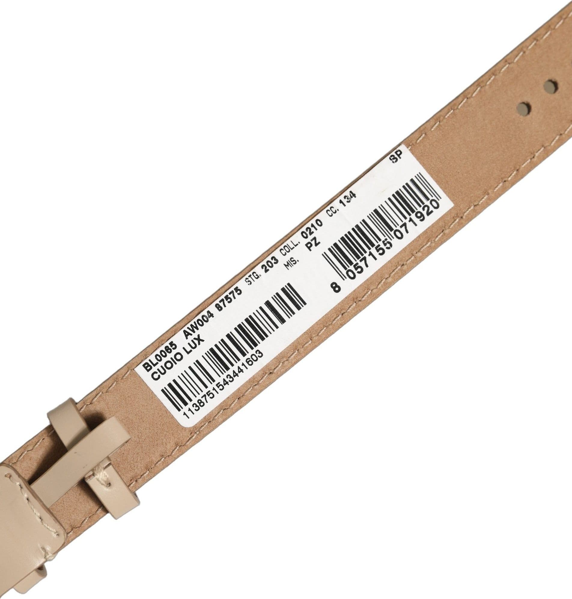 Dolce & Gabbana Beige Calfskin Leather Gold Buckle Belt Strap Bracelet - 5