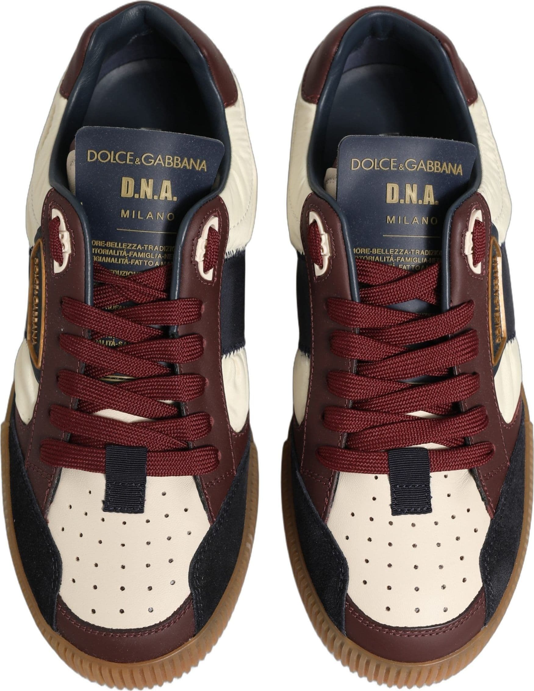 Dolce & Gabbana Multicolor Leather MIAMI Low Top Men Sneakers Shoes - 2