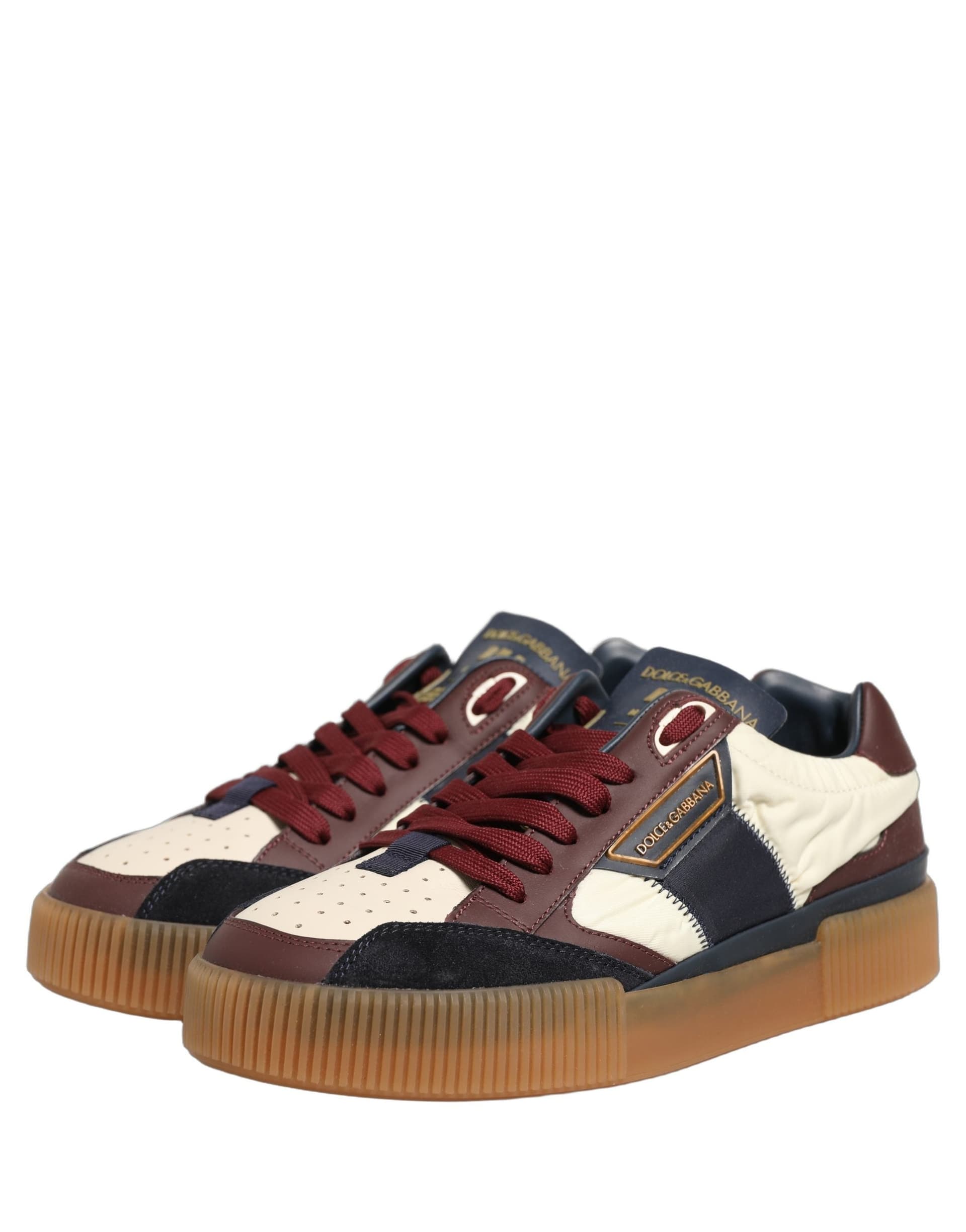 Dolce & Gabbana Multicolor Leather MIAMI Low Top Men Sneakers Shoes - 3