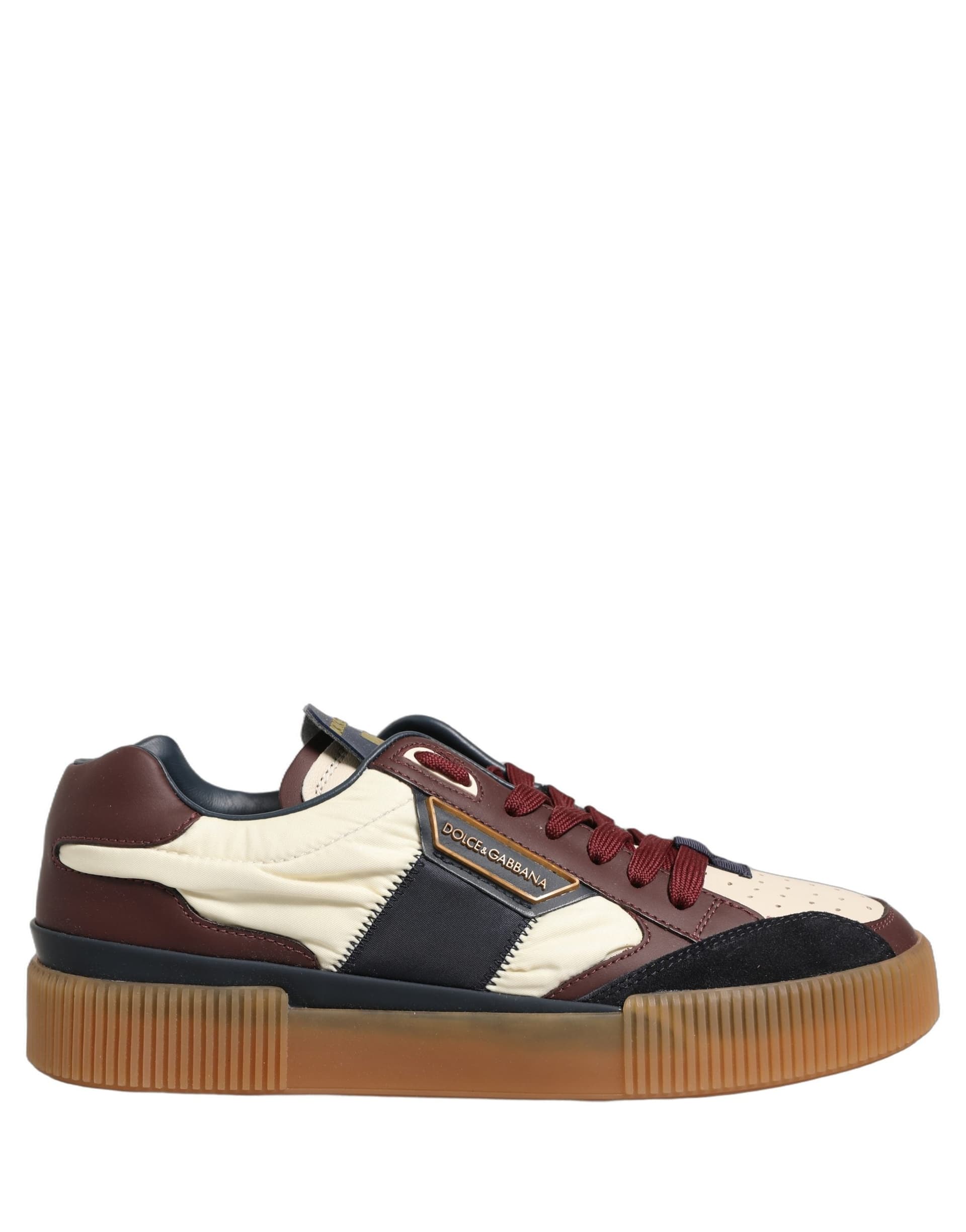 Dolce & Gabbana Multicolor Leather MIAMI Low Top Men Sneakers Shoes - 7