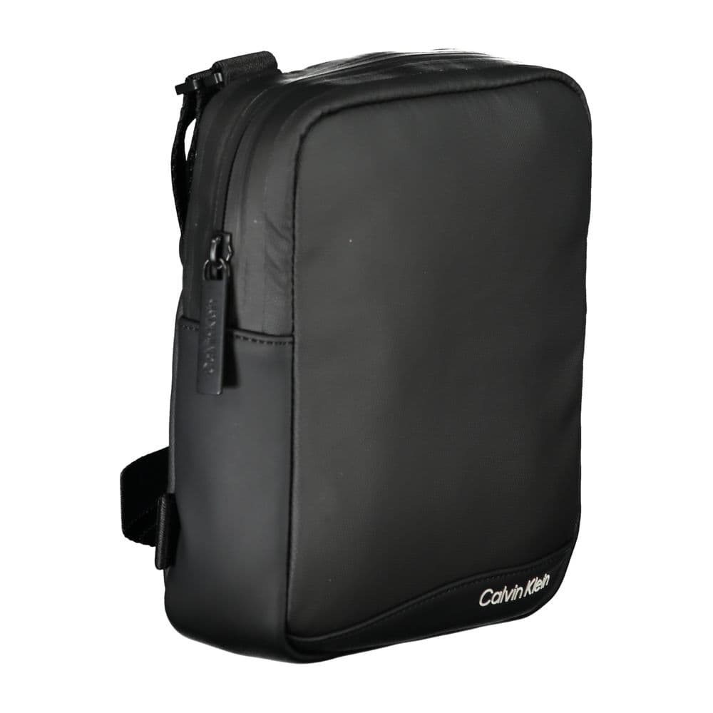 Calvin Klein Sleek Black Recycled Polyester Shoulder Bag - 3