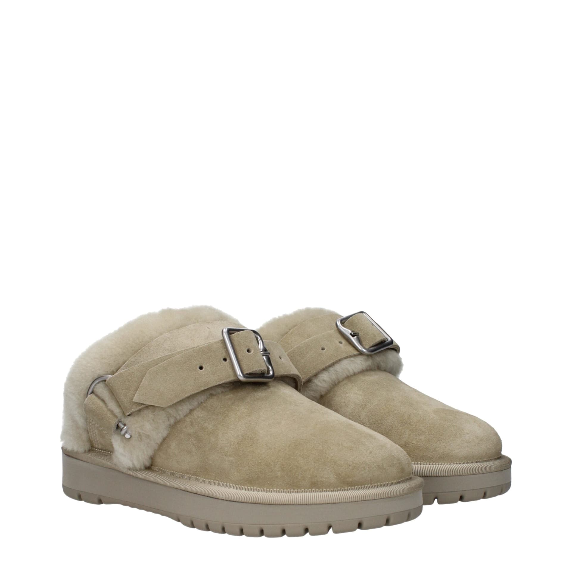 Burberry Green Leather Slippers - 2