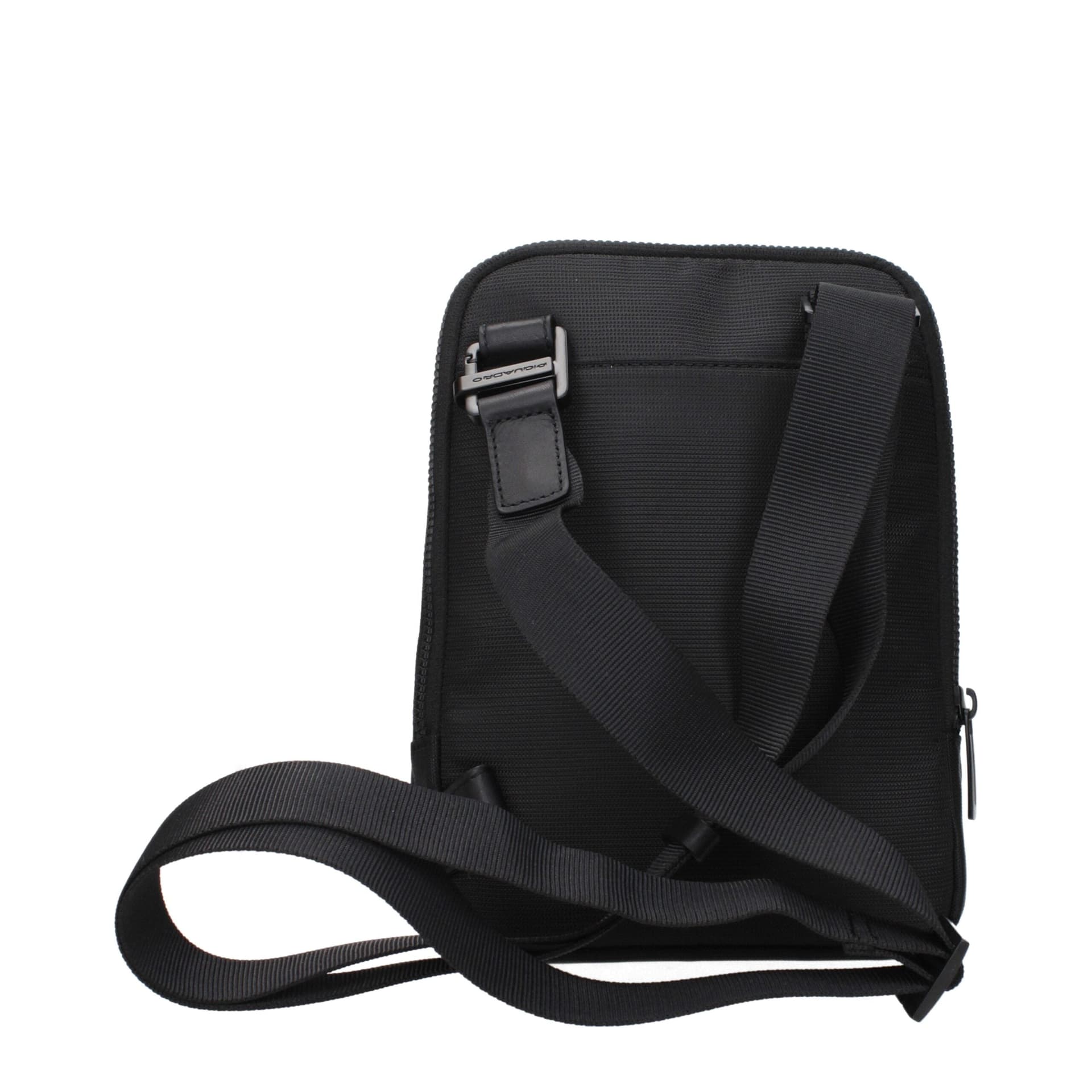 Piquadro Black Fabric Crossbody Bag - 3