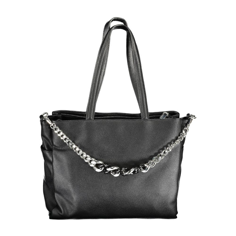 BYBLOS Black Polyurethane Women's Handbag - 2