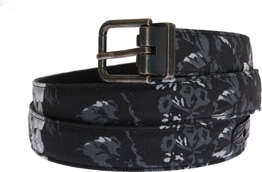 Dolce & Gabbana Black Cayman Linen Leather Belt - 2