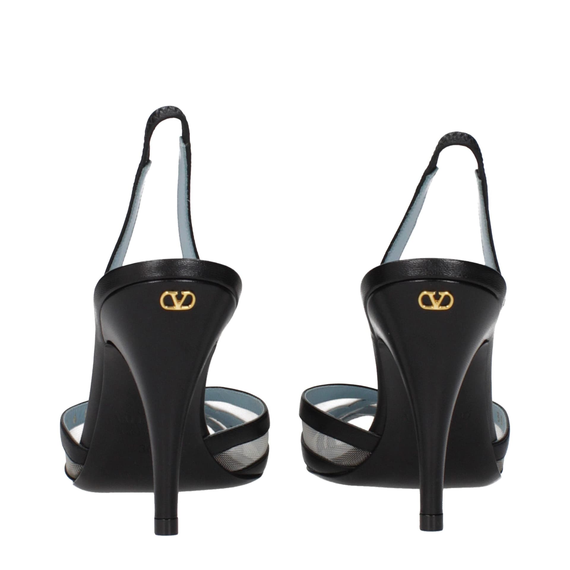 Valentino Garavani Black Leather High Heel Pumps - 5
