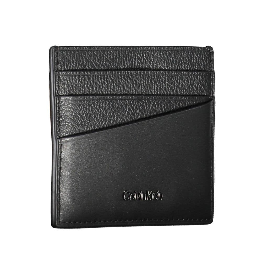 Calvin Klein Black Leather Mens Wallet Holder - 3