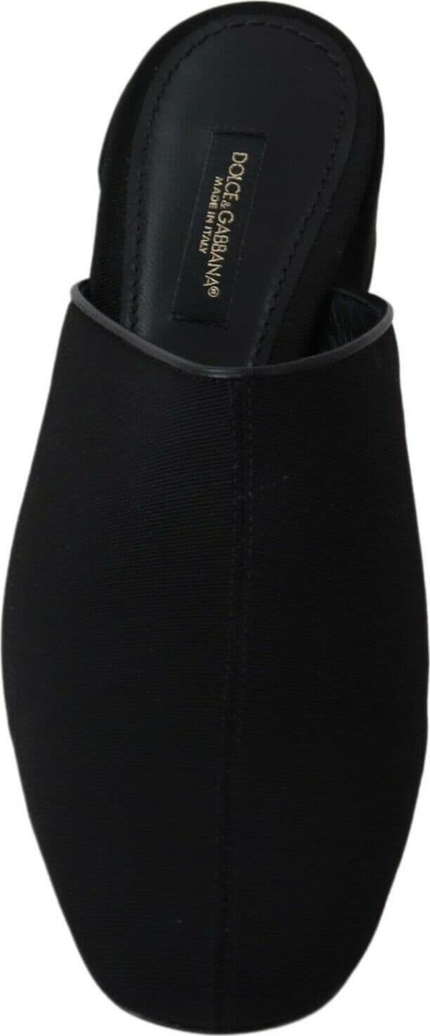 Dolce & Gabbana Black Grosgrain Slides Sandals Women Shoes - 4