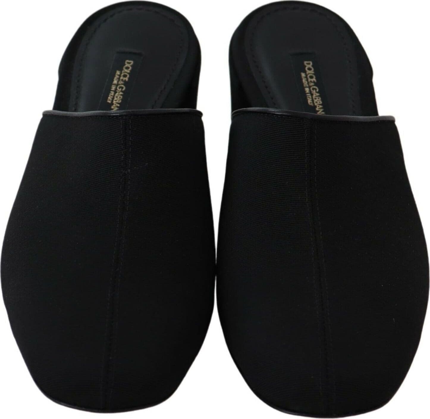 Dolce & Gabbana Black Grosgrain Slides Sandals Women Shoes - 5