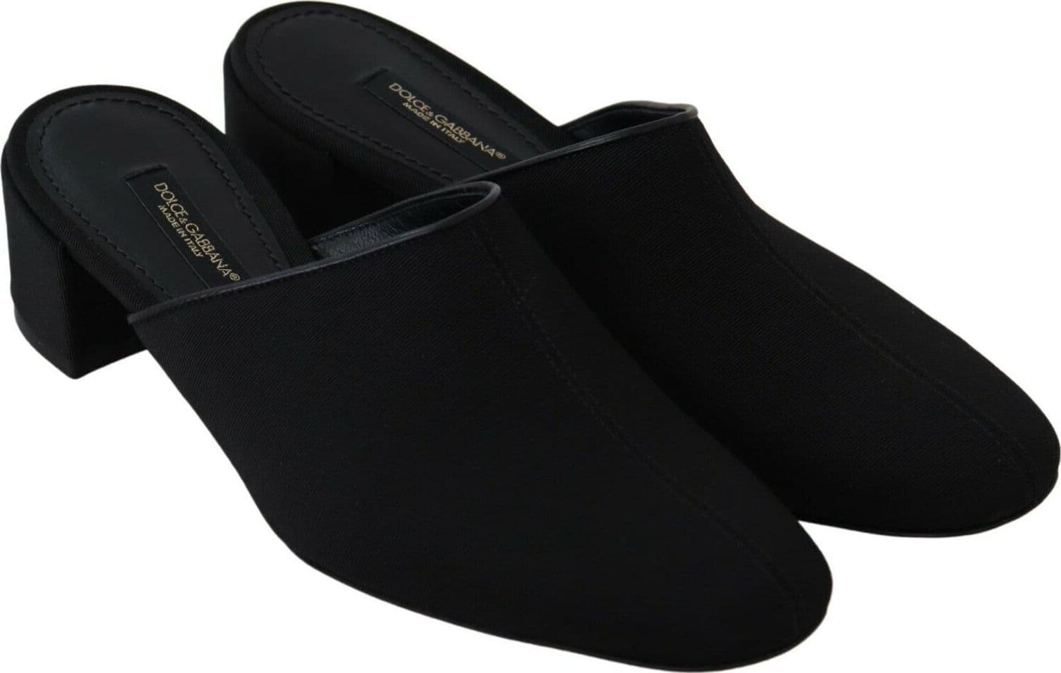 Dolce & Gabbana Black Grosgrain Slides Sandals Women Shoes - 6