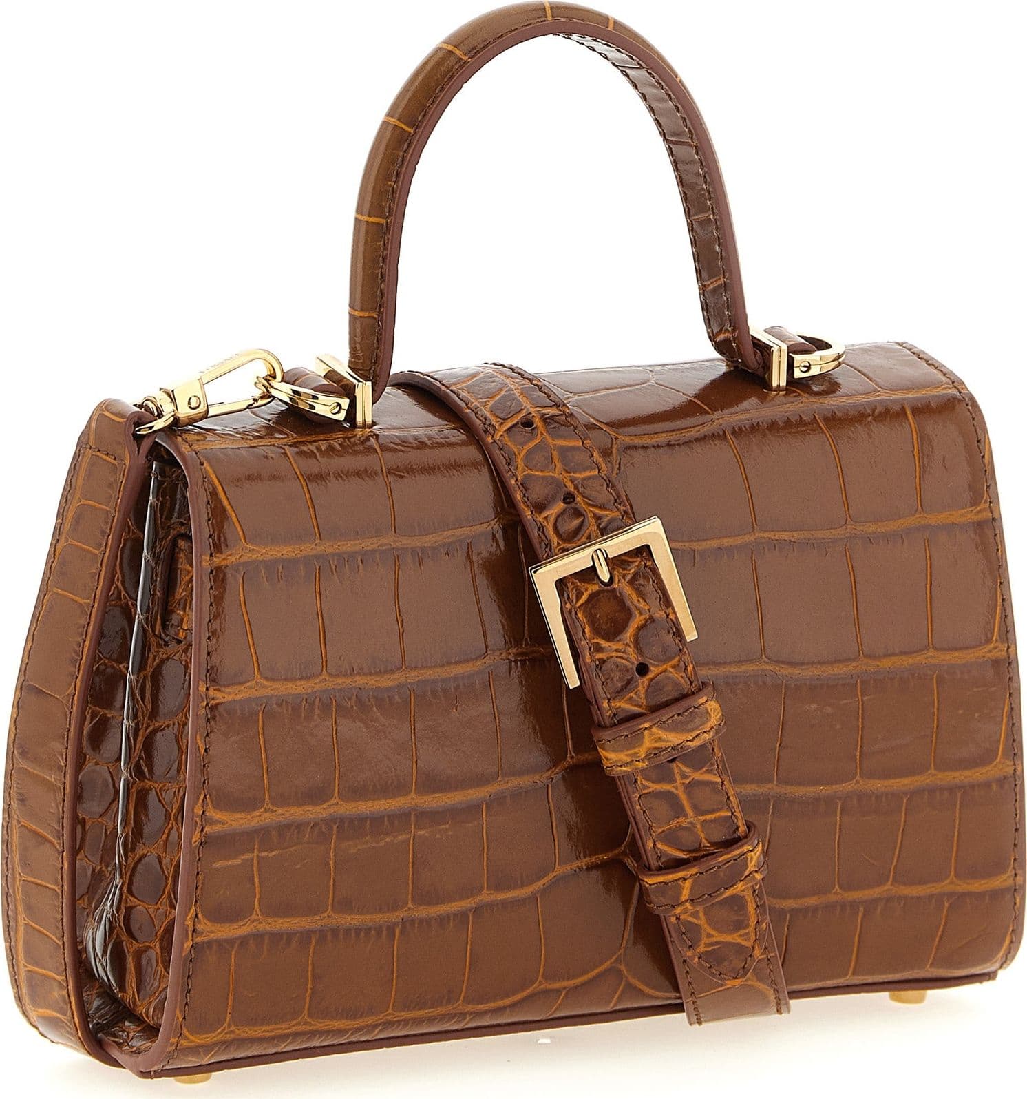 Versace Brown Calfskin Handbag - 2