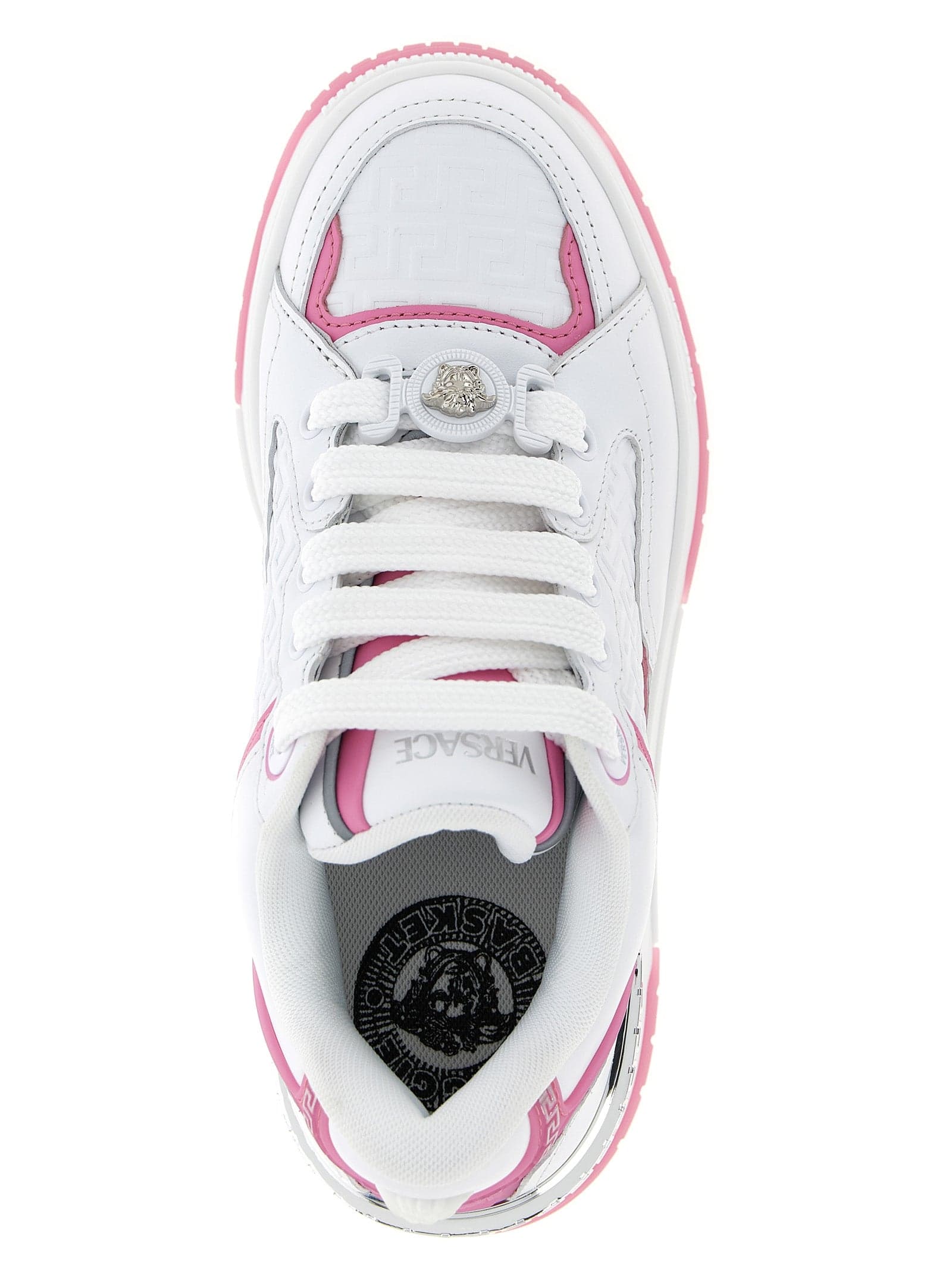 Versace Multicolor Calfskin Athletic Sneakers - 4