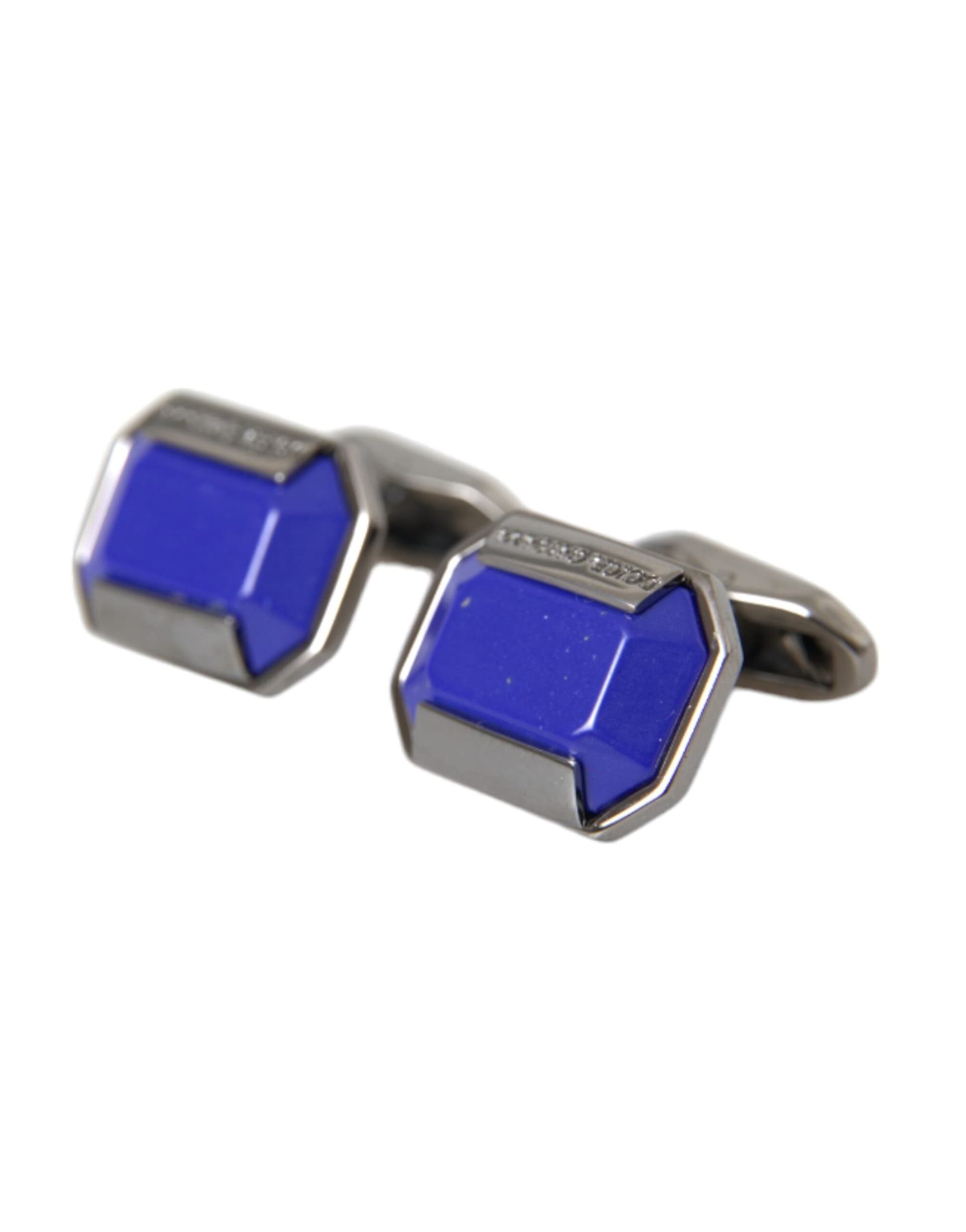 Dolce & Gabbana Silver Plated Brass Pin Crystal Cufflinks - 2