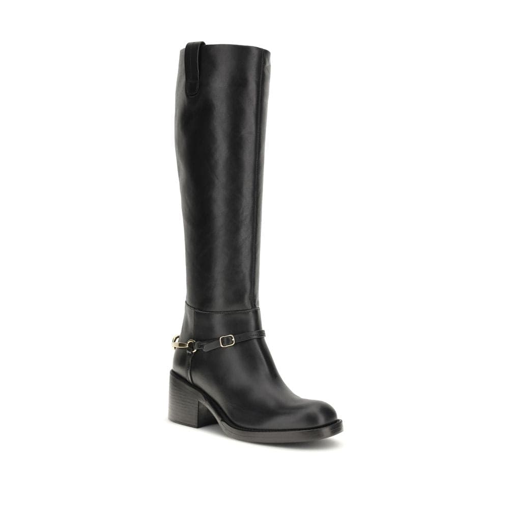 Chloé Black Calf Leather Bos Taurus Lace-Up Boots - 2