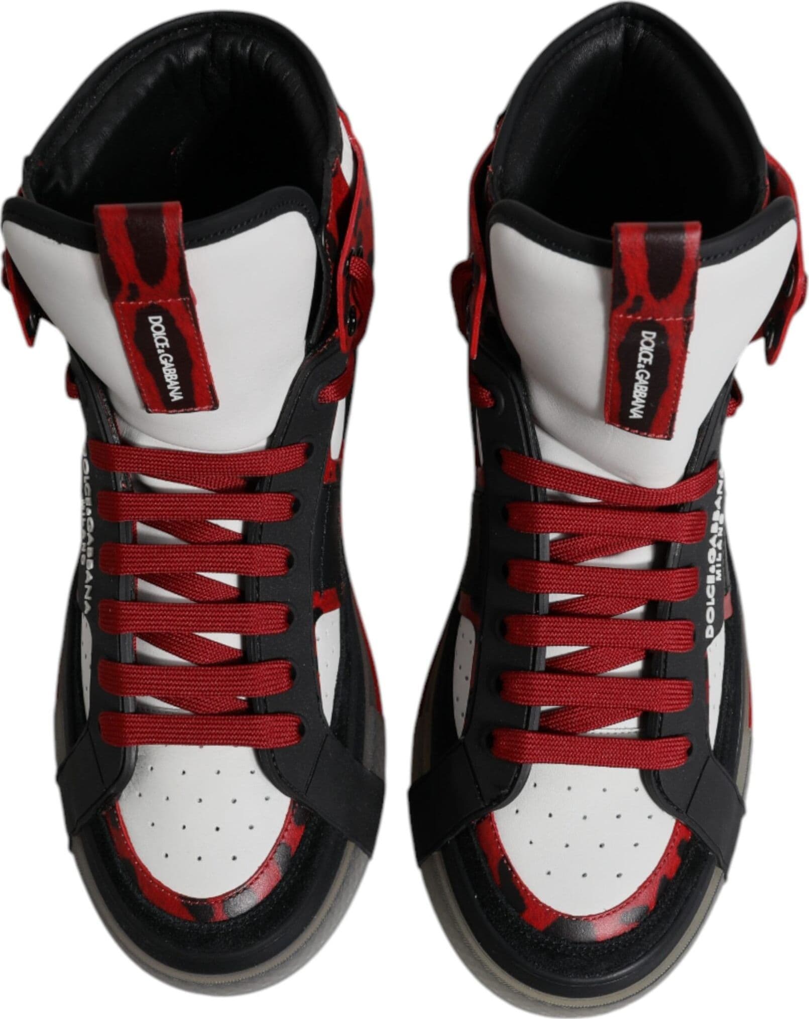 Dolce & Gabbana Multicolor Leather High Top Sneakers Shoes - 2