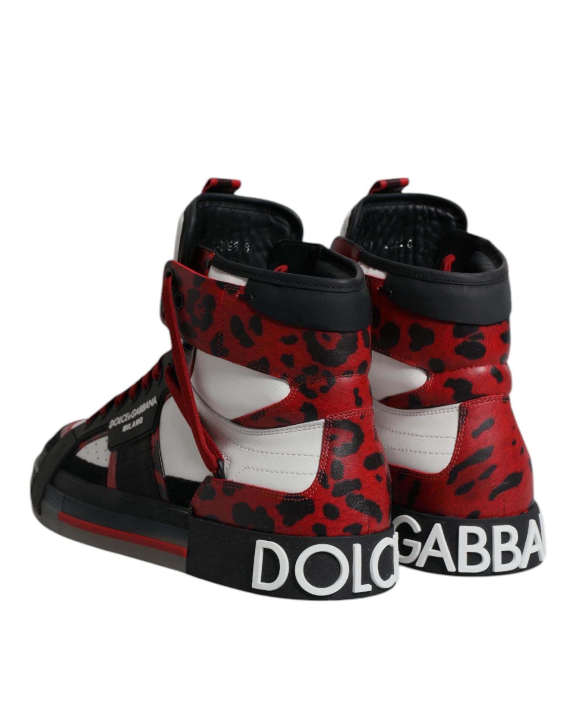 Dolce & Gabbana Multicolor Leather High Top Sneakers Shoes - 4