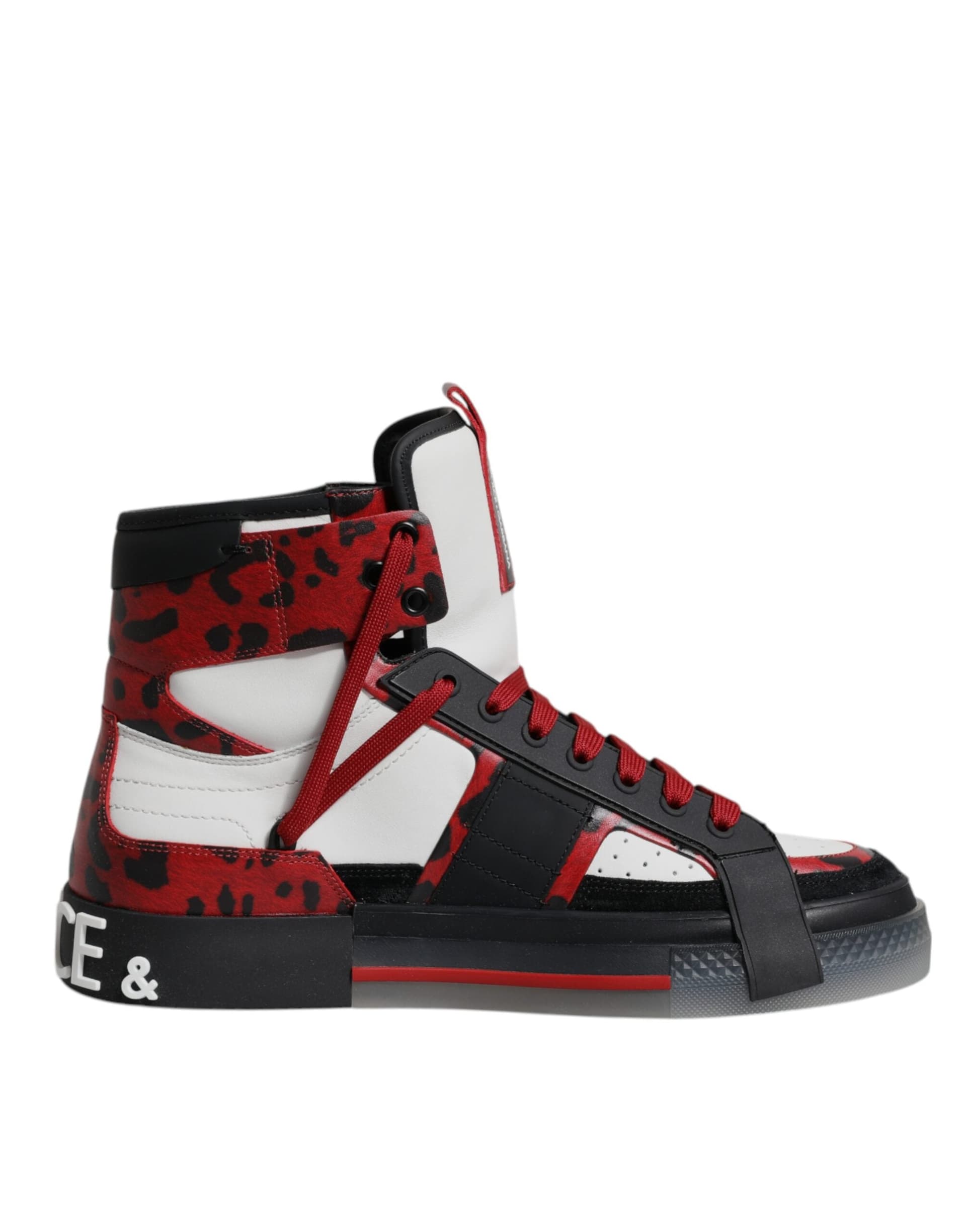 Dolce & Gabbana Multicolor Leather High Top Sneakers Shoes - 6