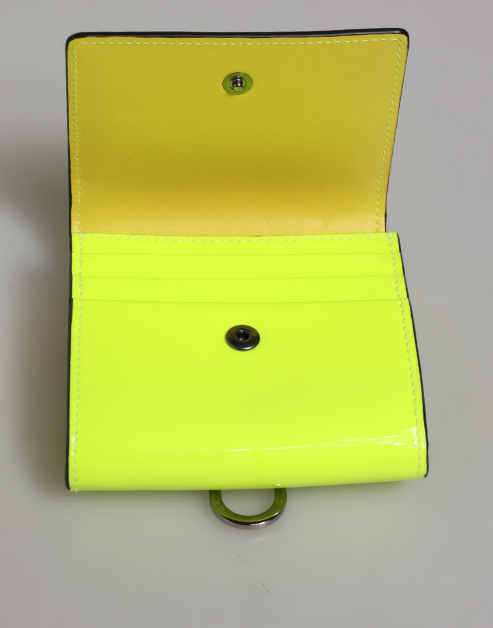 Dolce & Gabbana Yellow Green Bifold DG Logo Neck Strap Cardholder Wallet - 6